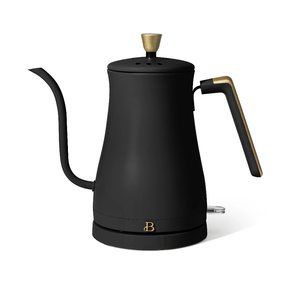 Beautiful 1-Liter Electric Gooseneck Kettle 1200 W, Black Sesame by Drew Barrymo